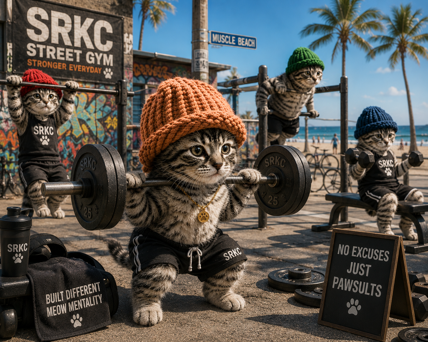 Kitten at gym